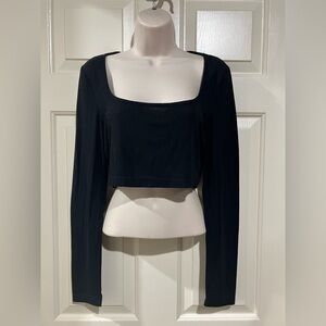 Shein woman large cropped long sleeve top